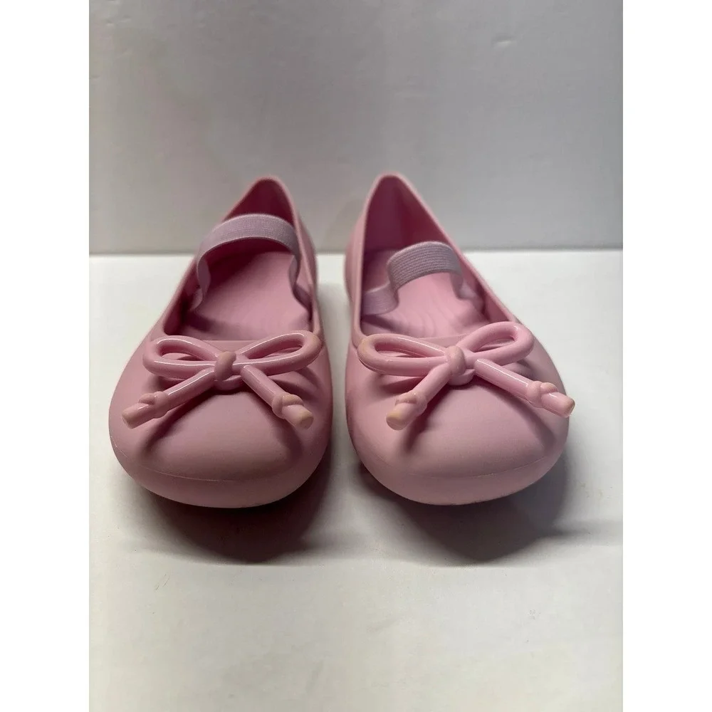 Crocs Pink Mary Jane's with Bows (Sz. C12)